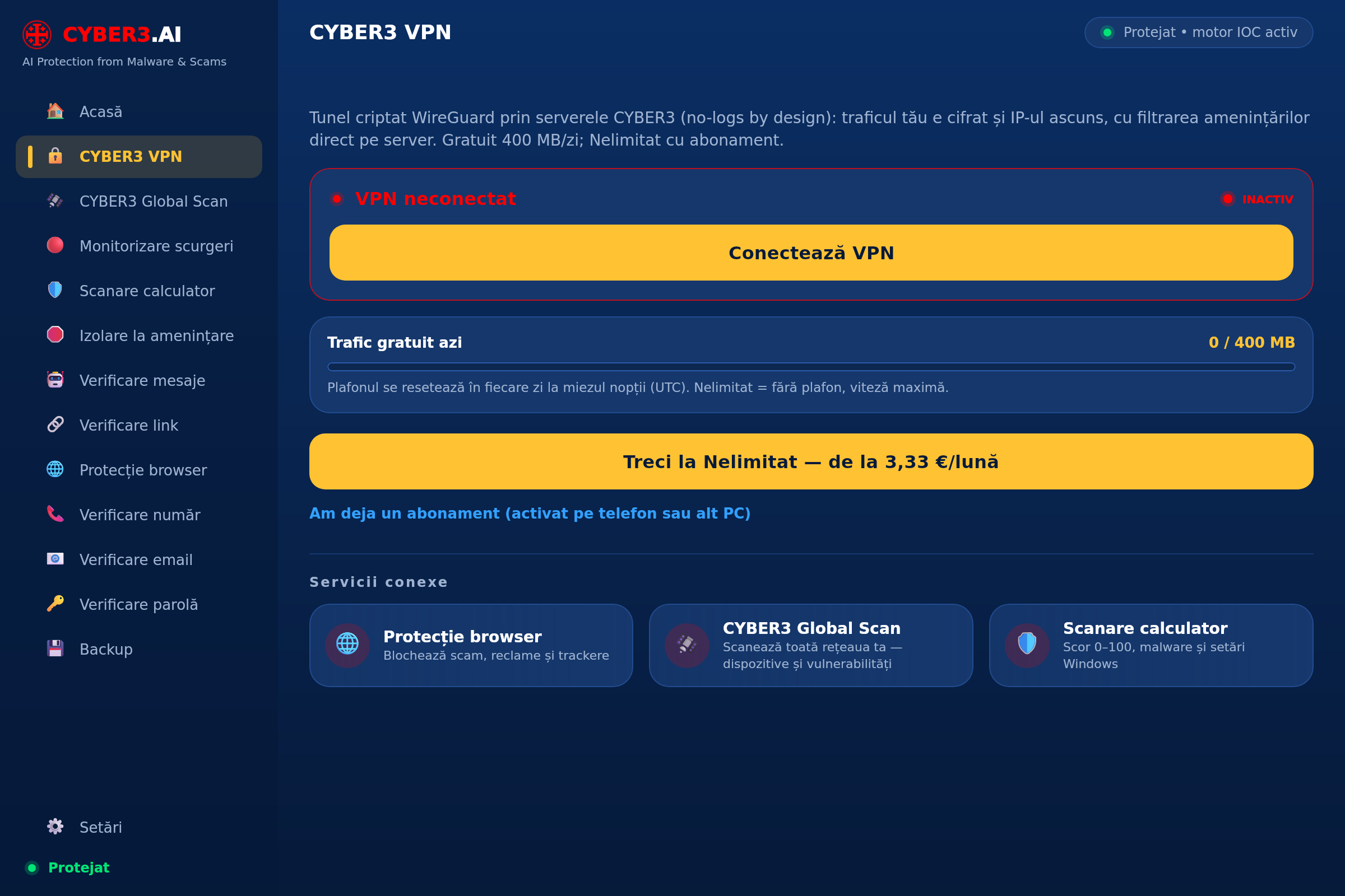 CYBER3 VPN — Windows